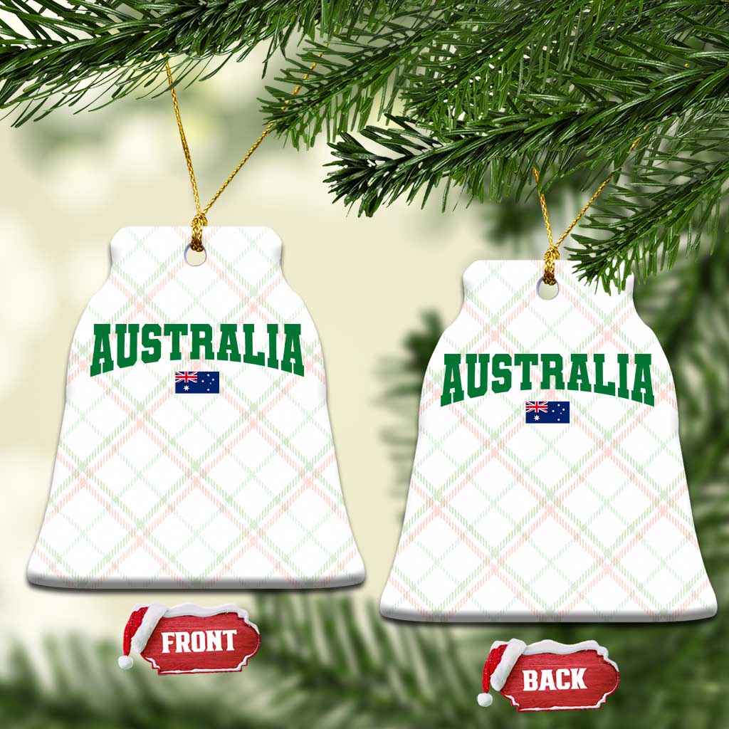 Green Yellow Australia Ceramic Ornament Down Under Team Australia Flag Varsity Lettering Soccer Fans Football Tournament