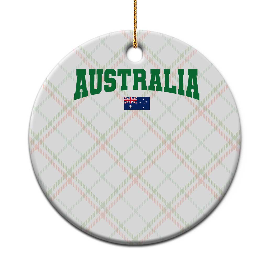 Green Yellow Australia Ceramic Ornament Down Under Team Australia Flag Varsity Lettering Soccer Fans Football Tournament