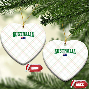 Green Yellow Australia Ceramic Ornament Down Under Team Australia Flag Varsity Lettering Soccer Fans Football Tournament