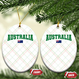 Green Yellow Australia Ceramic Ornament Down Under Team Australia Flag Varsity Lettering Soccer Fans Football Tournament