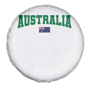 Green Yellow Australia Spare Tire Cover Down Under Team Australia Flag Varsity Lettering Soccer Fans Football Tournament