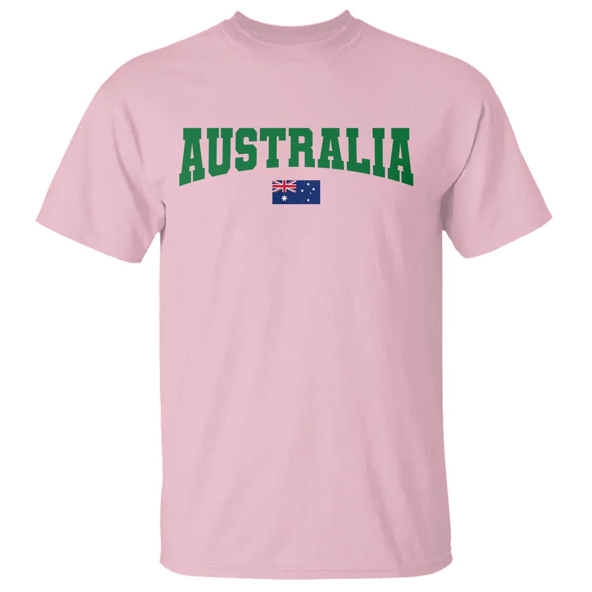 Green Yellow Australia T Shirt Down Under Team Australia Flag Varsity Lettering Soccer Fans Football Tournament