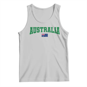 Green Yellow Australia Tank Top Down Under Team Australia Flag Varsity Lettering Soccer Fans Football Tournament