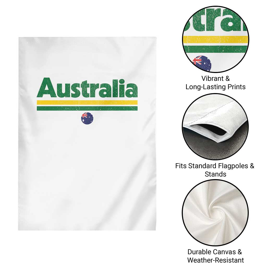 Australia Fan Garden Flag Retro Vintage Flag Green Yellow Country Pride Distressed Graphic