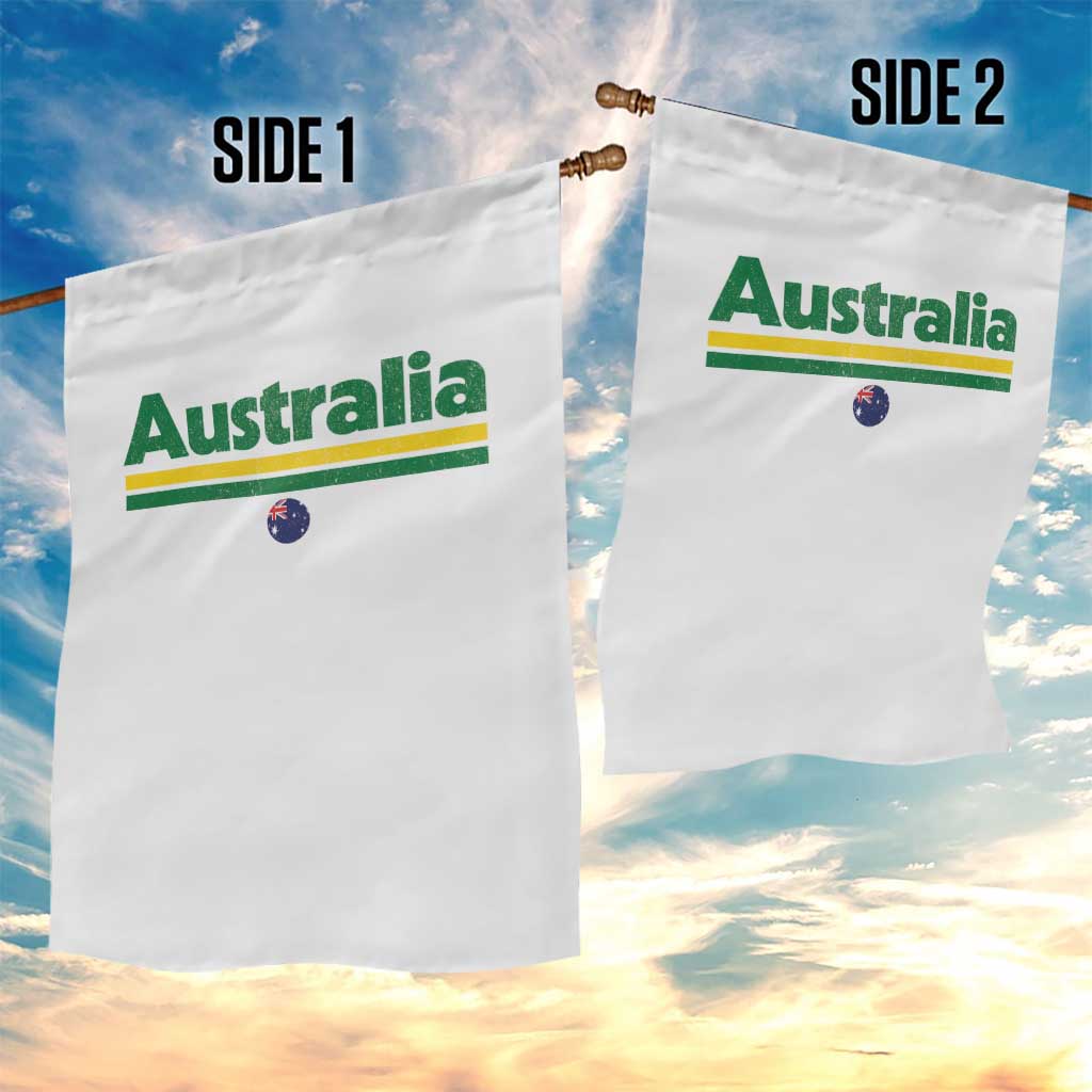 Australia Fan Garden Flag Retro Vintage Flag Green Yellow Country Pride Distressed Graphic