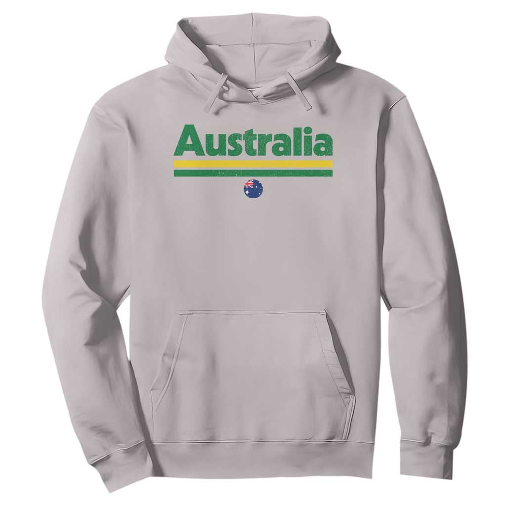 Australia Fan Hoodie Retro Vintage Flag Green Yellow Country Pride Distressed Graphic