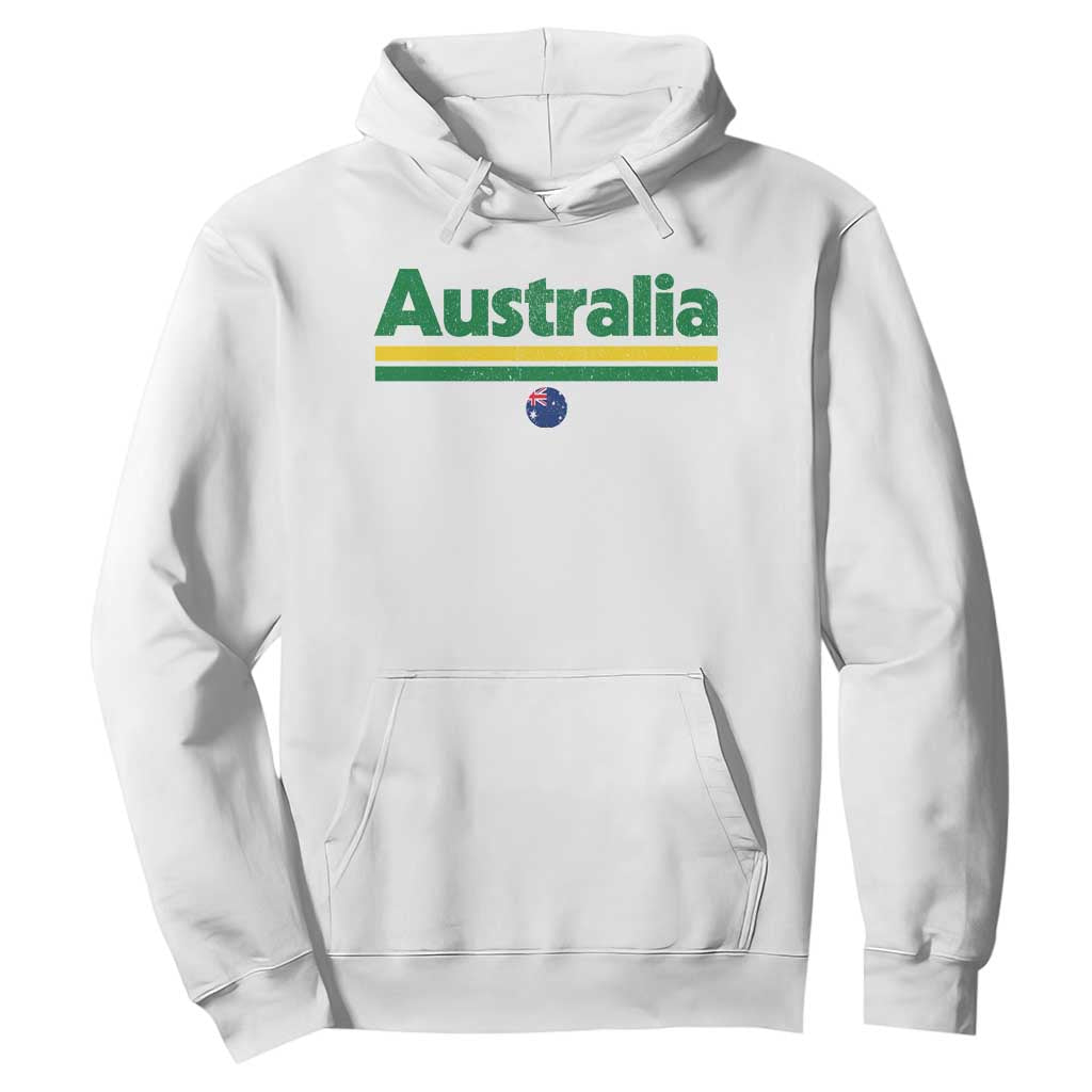 Australia Fan Hoodie Retro Vintage Flag Green Yellow Country Pride Distressed Graphic