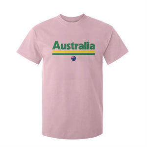Australia Fan T Shirt For Kid Retro Vintage Flag Green Yellow Country Pride Distressed Graphic