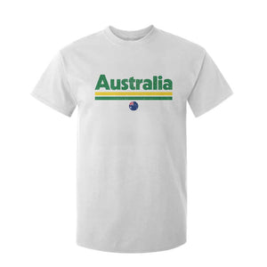 Australia Fan T Shirt For Kid Retro Vintage Flag Green Yellow Country Pride Distressed Graphic