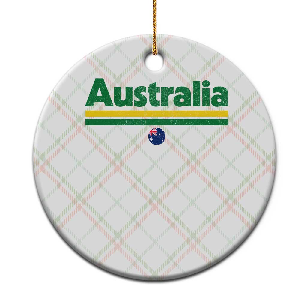 Australia Fan Ceramic Ornament Retro Vintage Flag Green Yellow Country Pride Distressed Graphic