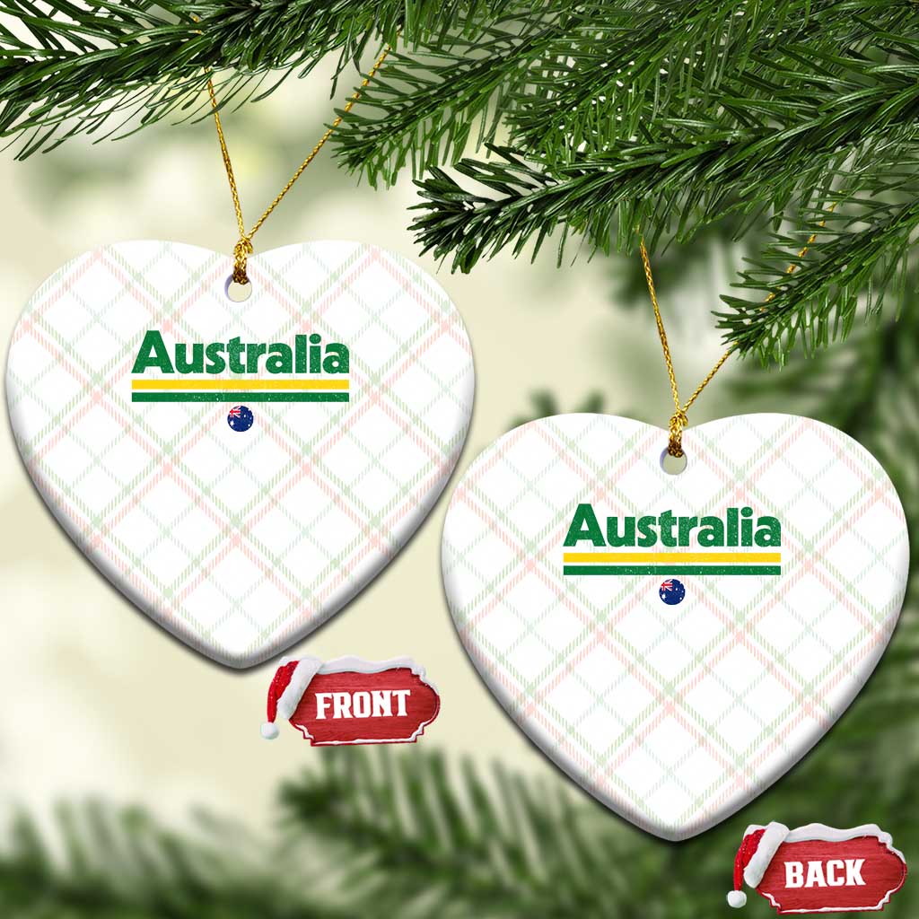 Australia Fan Ceramic Ornament Retro Vintage Flag Green Yellow Country Pride Distressed Graphic