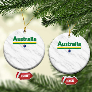 Australia Fan Ceramic Ornament Retro Vintage Flag Green Yellow Country Pride Distressed Graphic