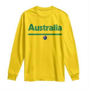 Australia Fan Long Sleeve Shirt Retro Vintage Flag Green Yellow Country Pride Distressed Graphic