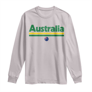 Australia Fan Long Sleeve Shirt Retro Vintage Flag Green Yellow Country Pride Distressed Graphic