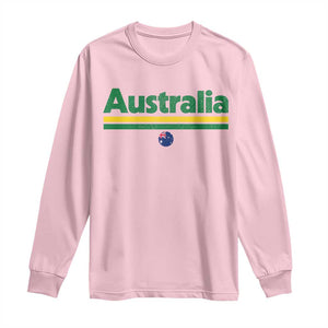 Australia Fan Long Sleeve Shirt Retro Vintage Flag Green Yellow Country Pride Distressed Graphic