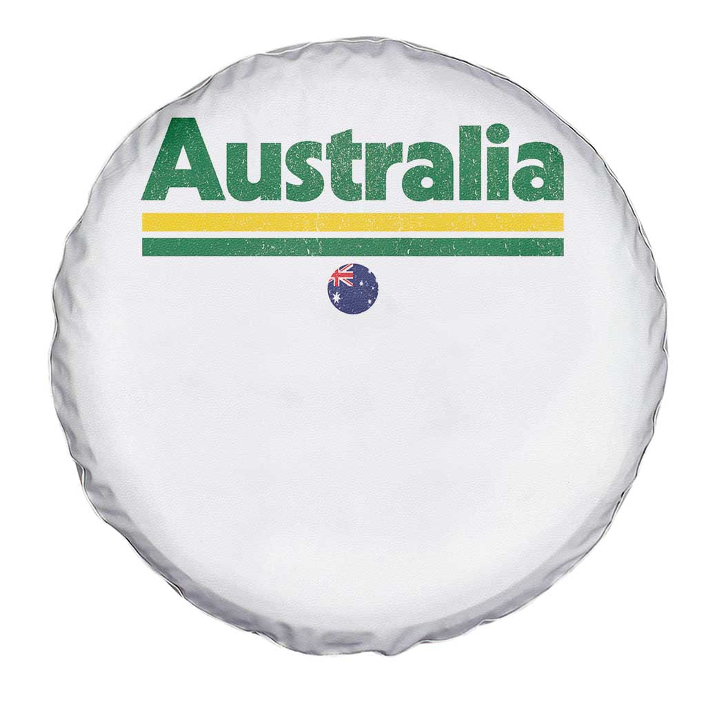 Australia Fan Spare Tire Cover Retro Vintage Flag Green Yellow Country Pride Distressed Graphic