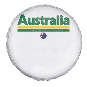 Australia Fan Spare Tire Cover Retro Vintage Flag Green Yellow Country Pride Distressed Graphic