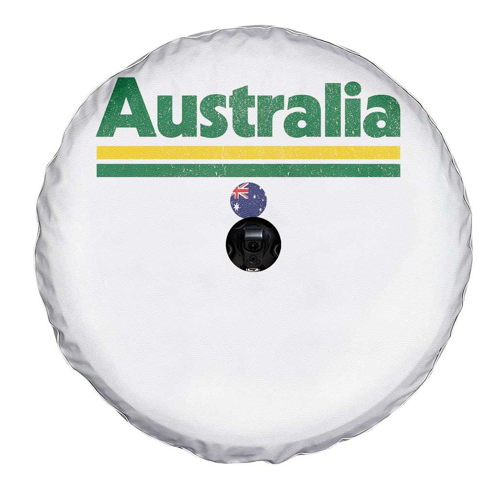 Australia Fan Spare Tire Cover Retro Vintage Flag Green Yellow Country Pride Distressed Graphic