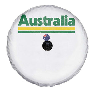 Australia Fan Spare Tire Cover Retro Vintage Flag Green Yellow Country Pride Distressed Graphic