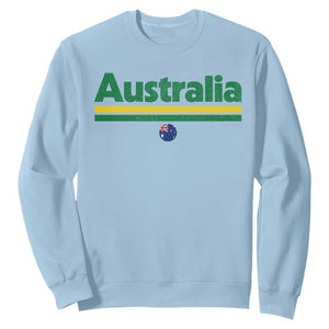 Australia Fan Sweatshirt Retro Vintage Flag Green Yellow Country Pride Distressed Graphic