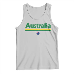 Australia Fan Tank Top Retro Vintage Flag Green Yellow Country Pride Distressed Graphic