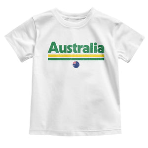 Australia Fan Toddler T Shirt Retro Vintage Flag Green Yellow Country Pride Distressed Graphic