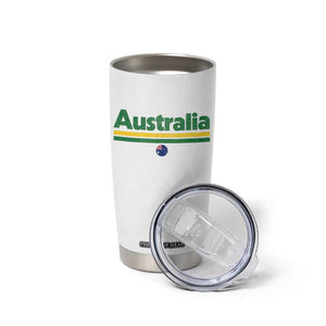 Australia Fan Tumbler Cup Retro Vintage Flag Green Yellow Country Pride Distressed Graphic