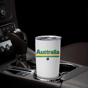 Australia Fan Tumbler Cup Retro Vintage Flag Green Yellow Country Pride Distressed Graphic