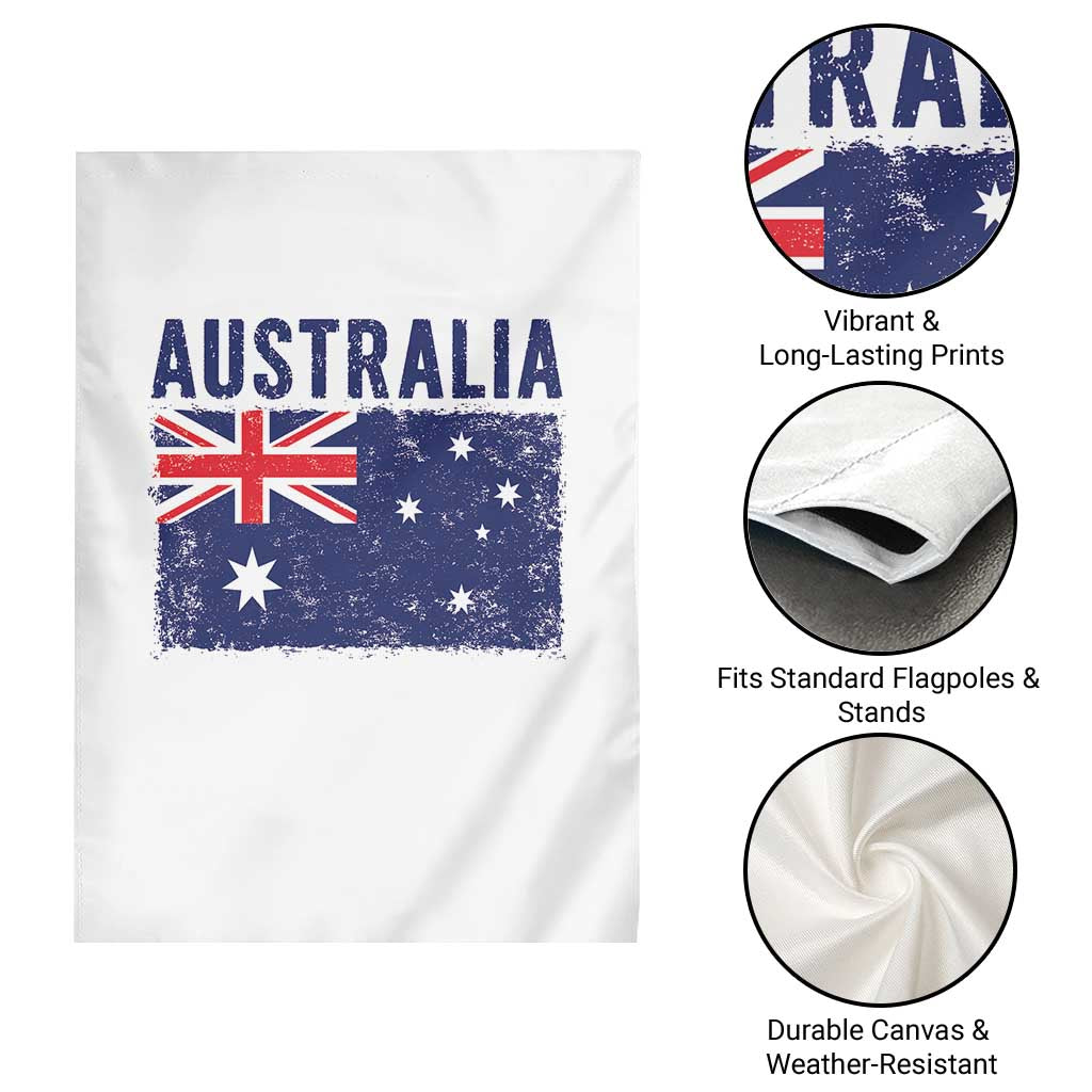 Vintage Australia Flag Garden Flag Distressed Patriotic Country Pride Graphic