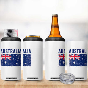 Vintage Australia Flag 4 in 1 Can Cooler Tumbler Distressed Patriotic Country Pride Graphic
