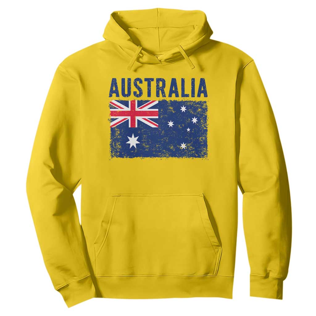 Vintage Australia Flag Hoodie Distressed Patriotic Country Pride Graphic TS10 Daisy Print Your Wear
