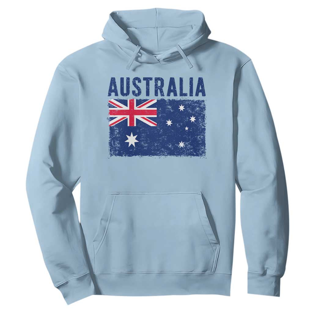 Vintage Australia Flag Hoodie Distressed Patriotic Country Pride Graphic
