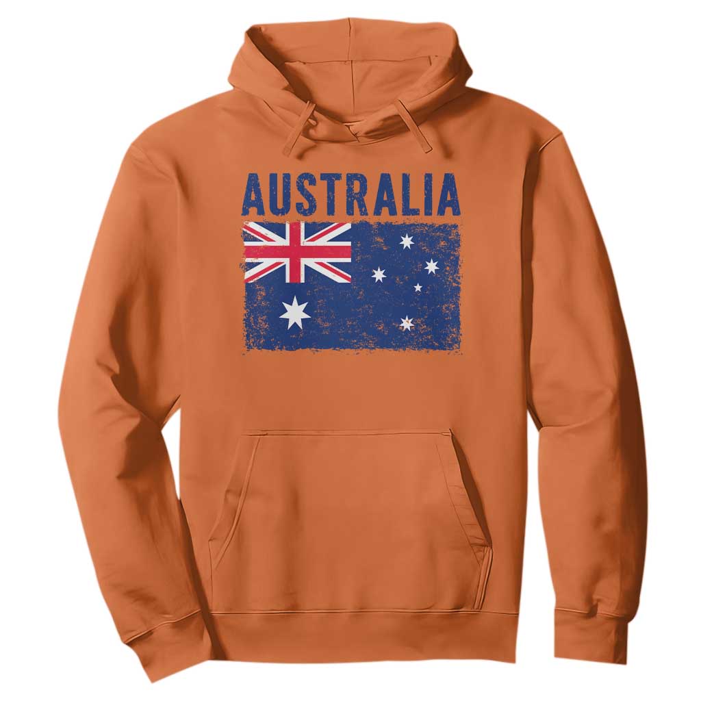 Vintage Australia Flag Hoodie Distressed Patriotic Country Pride Graphic