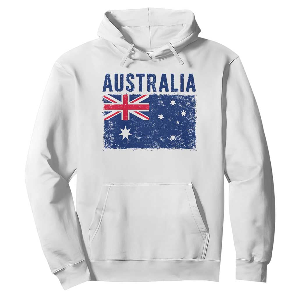 Vintage Australia Flag Hoodie Distressed Patriotic Country Pride Graphic
