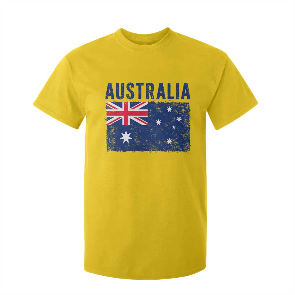 Vintage Australia Flag T Shirt For Kid Distressed Patriotic Country Pride Graphic TS10 Daisy Print Your Wear