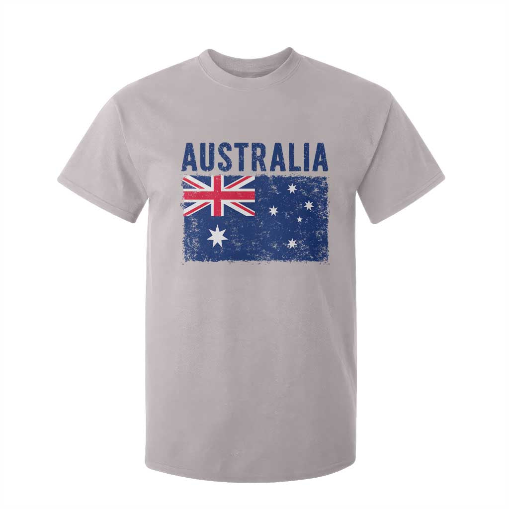 Vintage Australia Flag T Shirt For Kid Distressed Patriotic Country Pride Graphic
