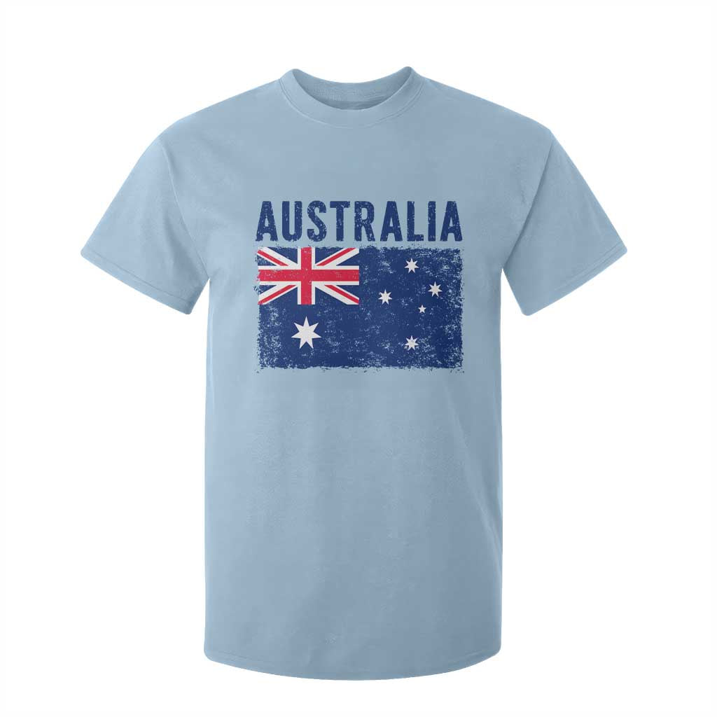 Vintage Australia Flag T Shirt For Kid Distressed Patriotic Country Pride Graphic