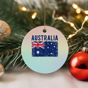 Vintage Australia Flag Ceramic Ornament Distressed Patriotic Country Pride Graphic