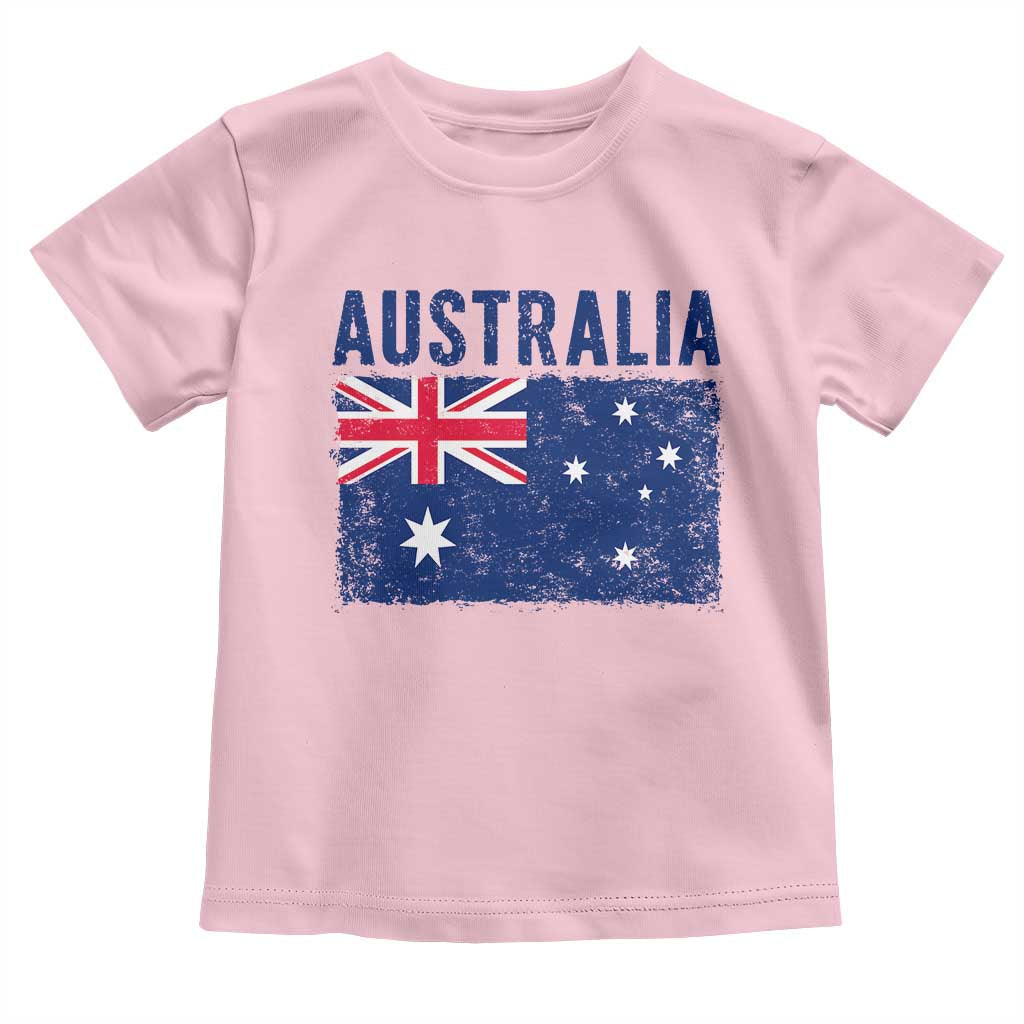 Vintage Australia Flag Toddler T Shirt Distressed Patriotic Country Pride Graphic