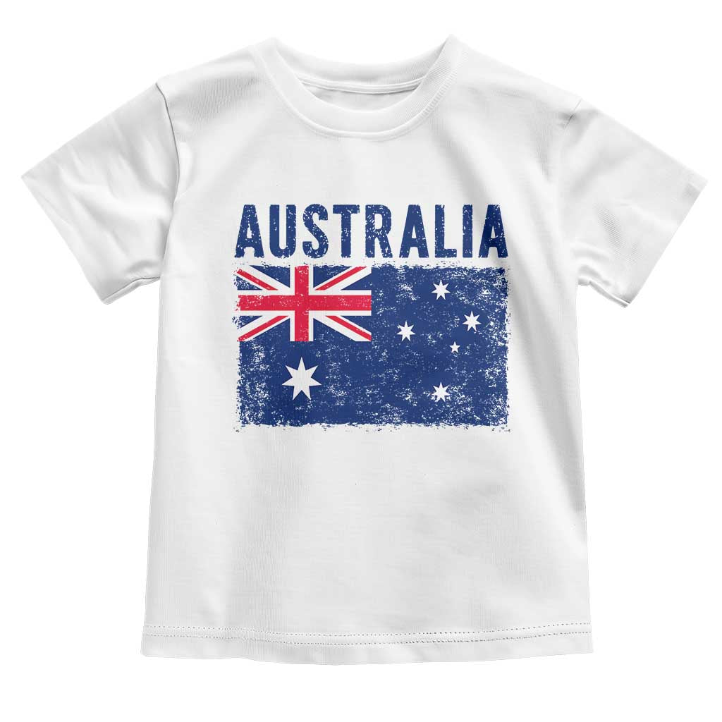Vintage Australia Flag Toddler T Shirt Distressed Patriotic Country Pride Graphic