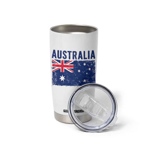 Vintage Australia Flag Tumbler Cup Distressed Patriotic Country Pride Graphic