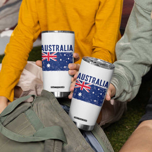 Vintage Australia Flag Tumbler Cup Distressed Patriotic Country Pride Graphic