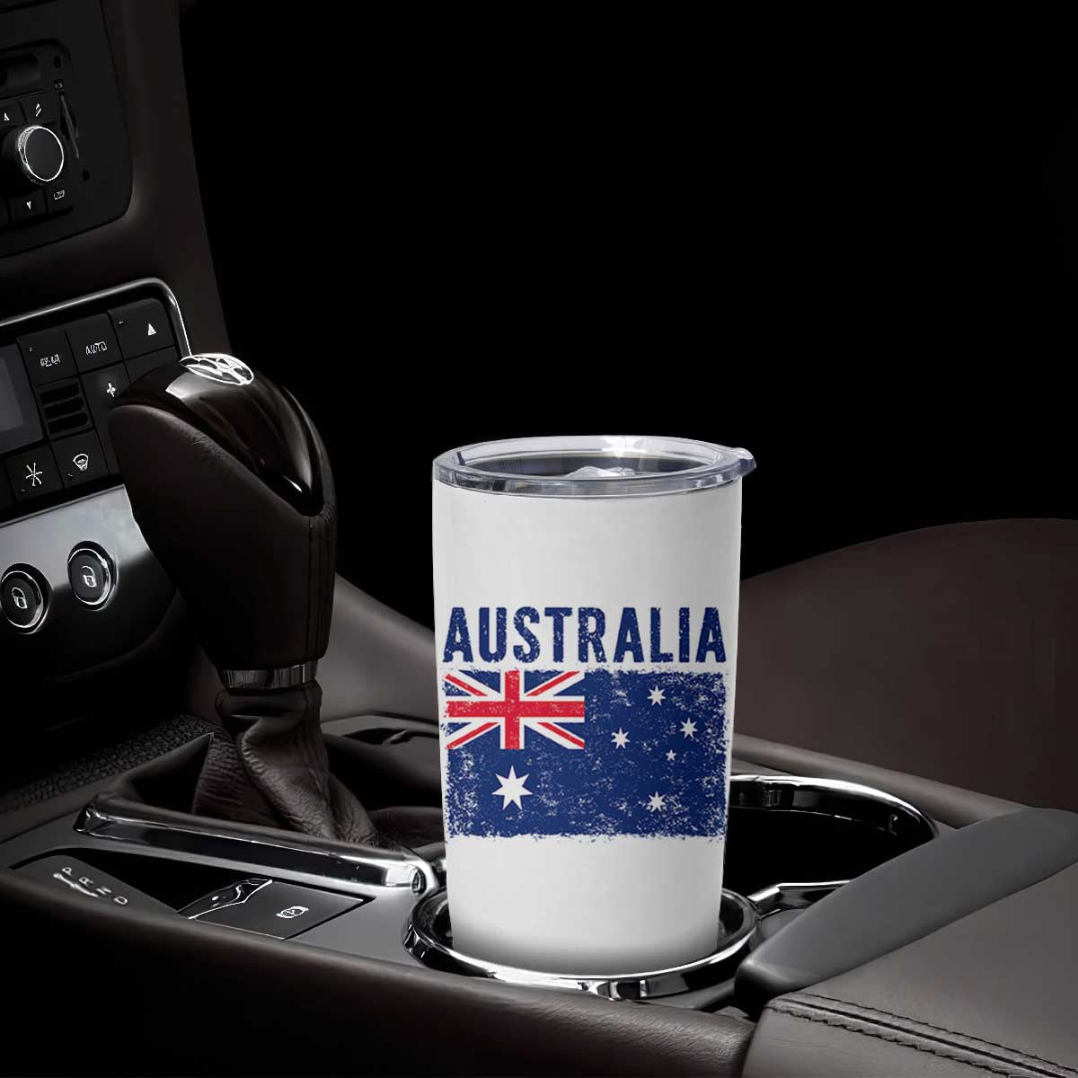 Vintage Australia Flag Tumbler Cup Distressed Patriotic Country Pride Graphic