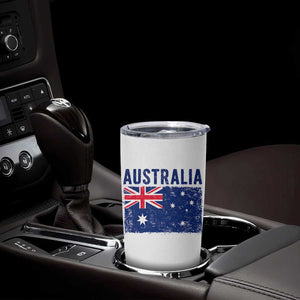 Vintage Australia Flag Tumbler Cup Distressed Patriotic Country Pride Graphic