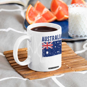 Vintage Australia Flag Coffee Mug Distressed Patriotic Country Pride Graphic