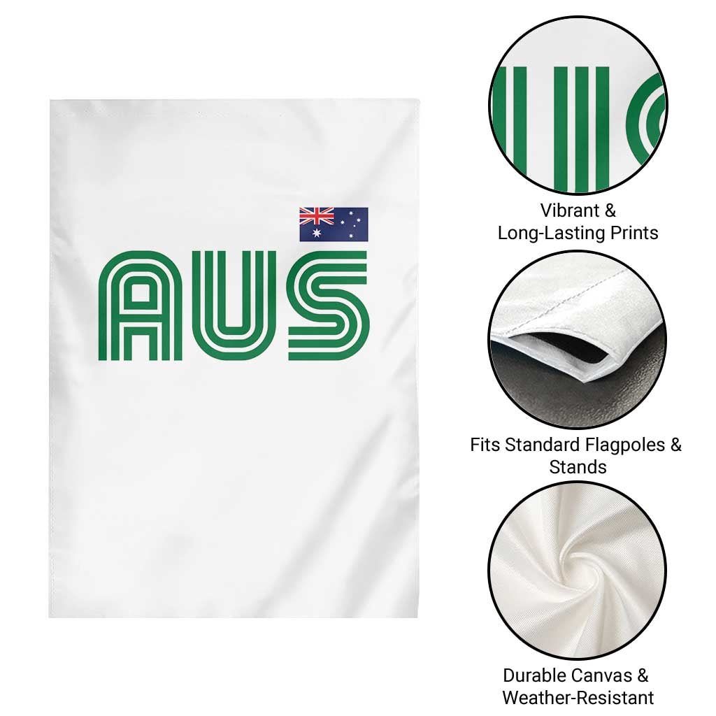 Retro Australia Garden Flag AUS Green Australian Flag Country Pride Graphic