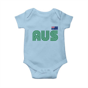 Retro Australia Baby Onesie AUS Green Australian Flag Country Pride Graphic