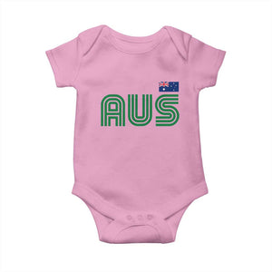 Retro Australia Baby Onesie AUS Green Australian Flag Country Pride Graphic