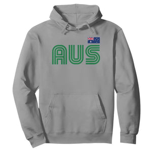 Retro Australia Hoodie AUS Green Australian Flag Country Pride Graphic