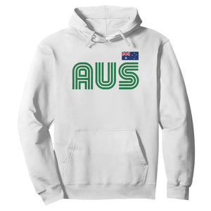 Retro Australia Hoodie AUS Green Australian Flag Country Pride Graphic